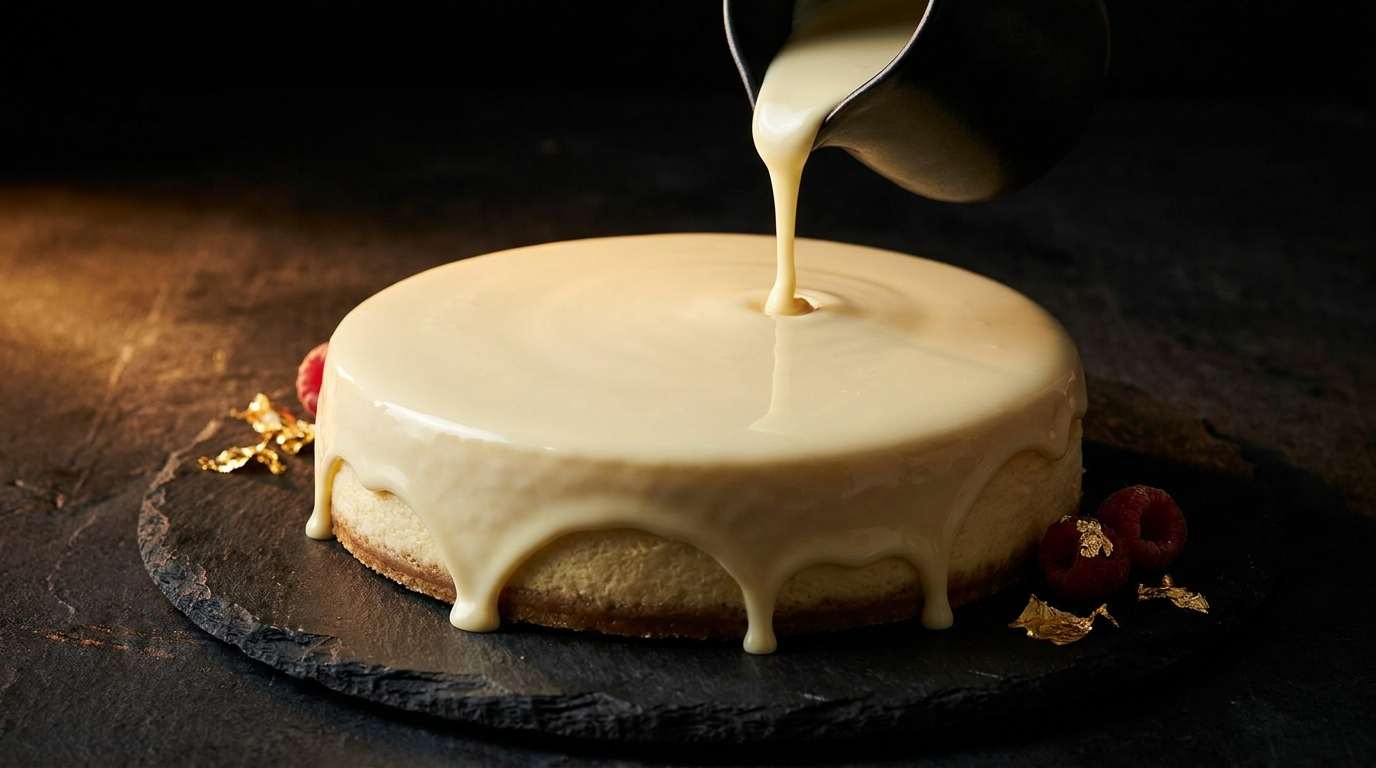 Biała polewa do sernika na zimno
