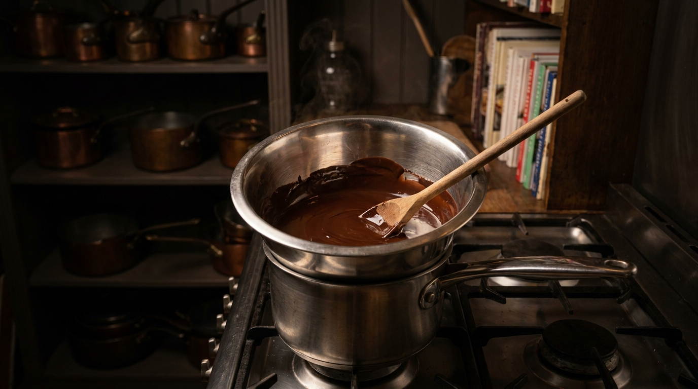 Jak prawidłowo topić czekoladę w kąpieli wodnej (bain-marie)